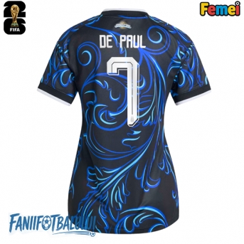 Argentina Rodrigo De Paul #7 Echipament de Fotbal Replică Mondial 2026 Femei Deplasare